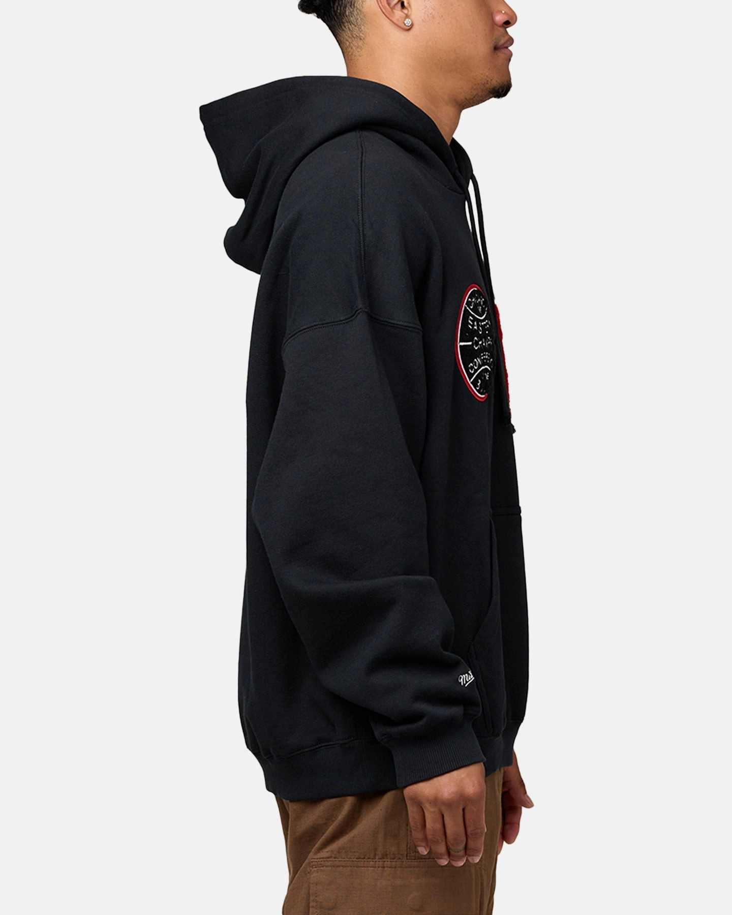 Mitchell & Ness Chicago Bulls Conference Hoodie Faded Black Primaloft Insulation Compete