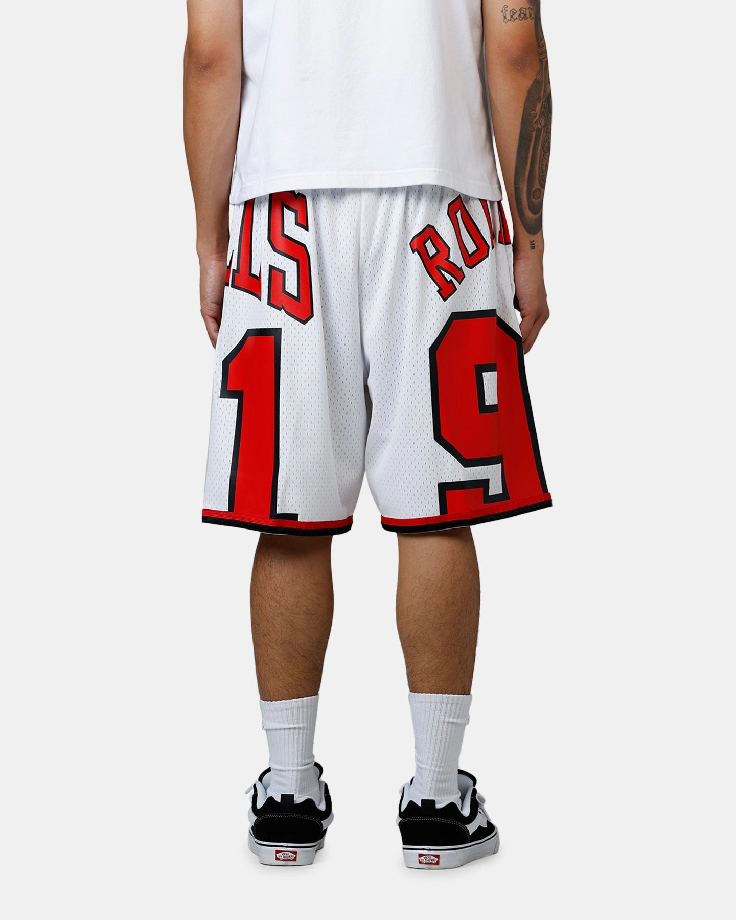 Mitchell & Ness Chicago Bulls Dennis Rodman Maxxed Out Shorts White/Red Game Day