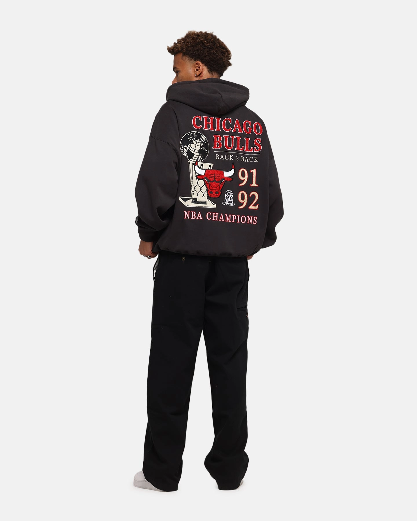 Winter Energy Thermal Reflective Lining Mitchell & Ness Chicago Bulls National Champions Hoodie Faded Black