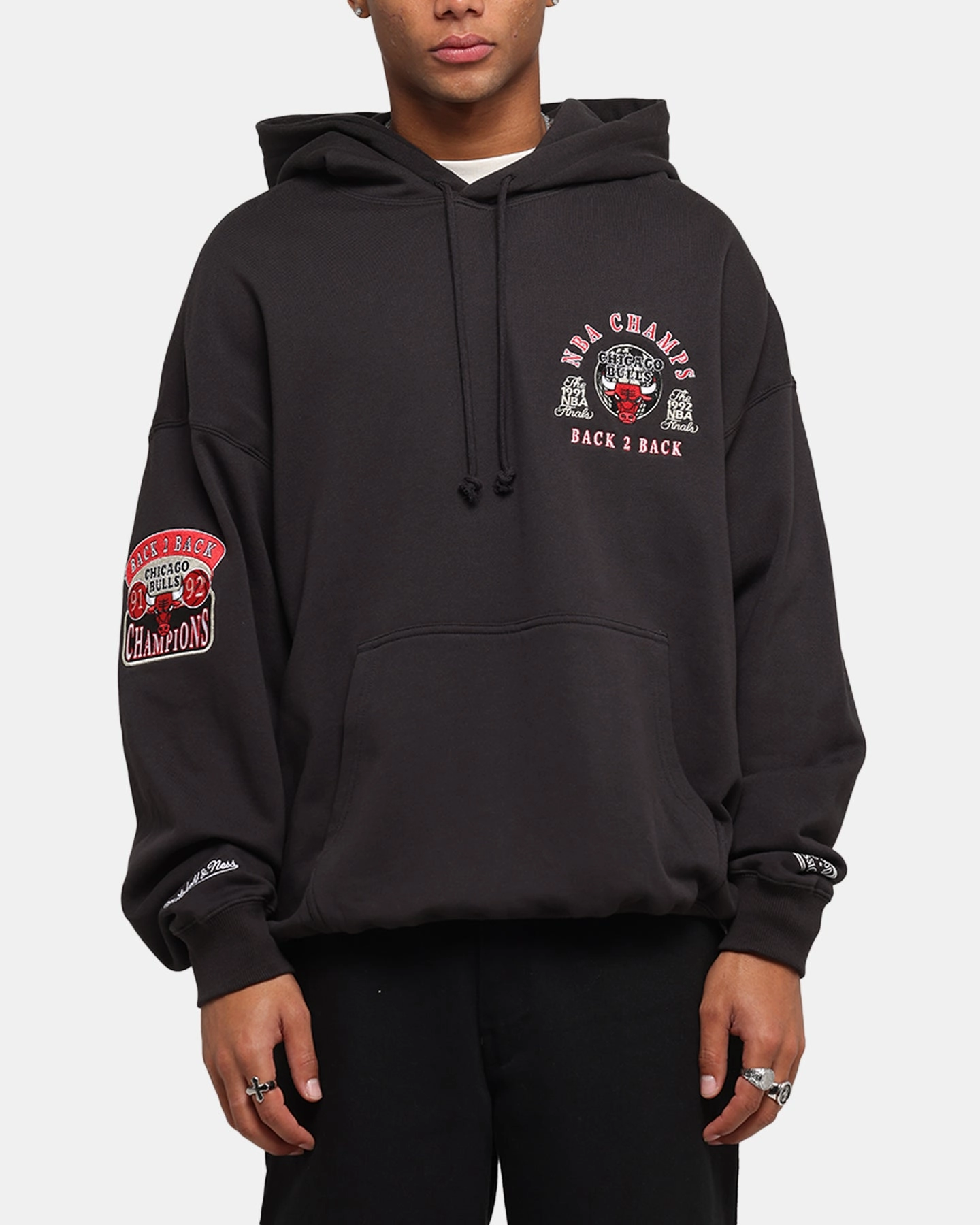 senior option Mitchell & Ness Chicago Bulls National Champions Hoodie Faded Black