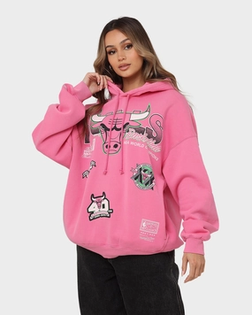 Mitchell & Ness Chicago Bulls Neon Champs Hoodie Neon Pink Easy Movement student
