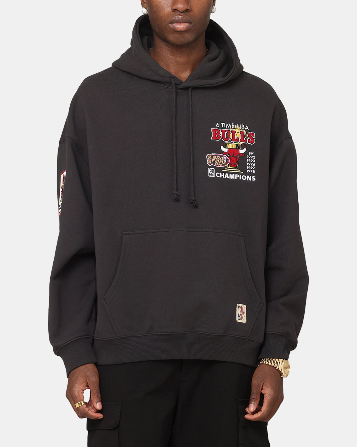 Elk like Mitchell & Ness Chicago Bulls Pinnacle Hoodie Faded Black