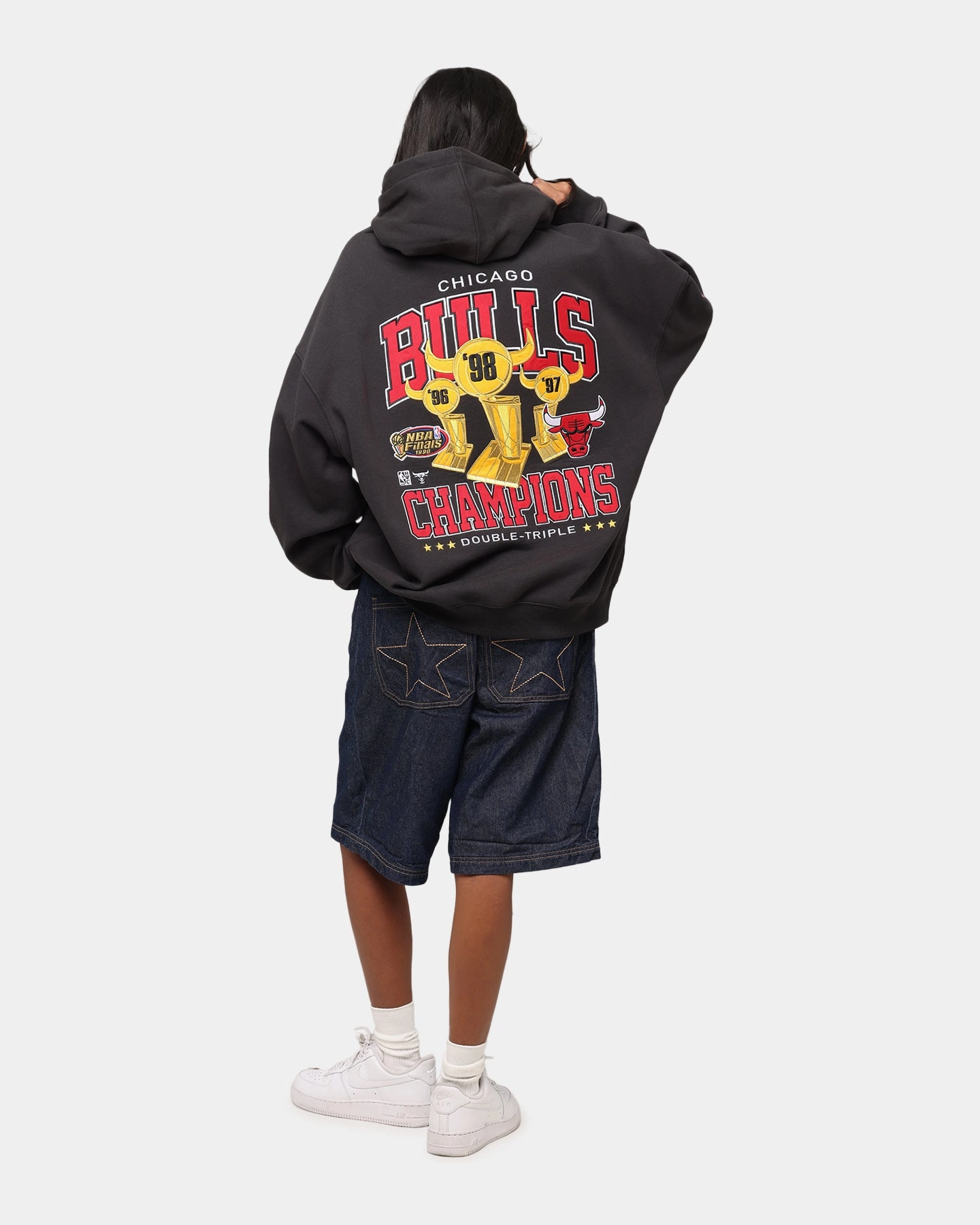 Mitchell & Ness Chicago Bulls Pinnacle Hoodie Faded Black African style