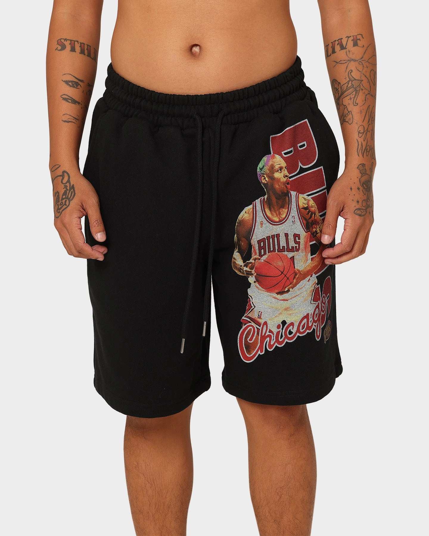 Mitchell & Ness Chicago Bulls Player Shorts Black Stretchable Material