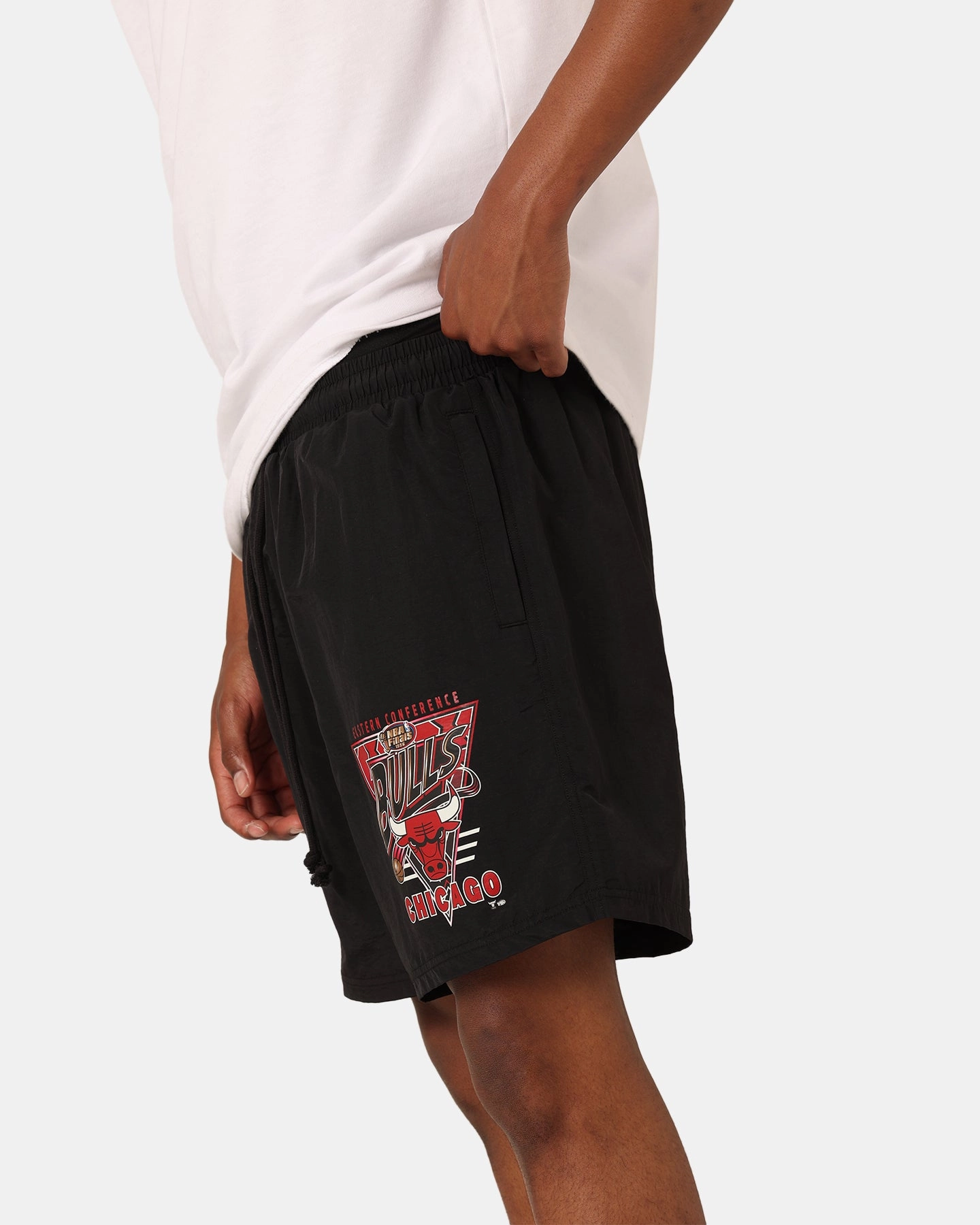 Mitchell & Ness Chicago Bulls Tri 2.0 Shorts Black Sweat Wicking Channels Holiday Gift