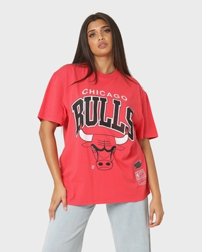 Simple and Light Mitchell & Ness Chicago Bulls XL Arch Vintage T-Shirt Faded Red