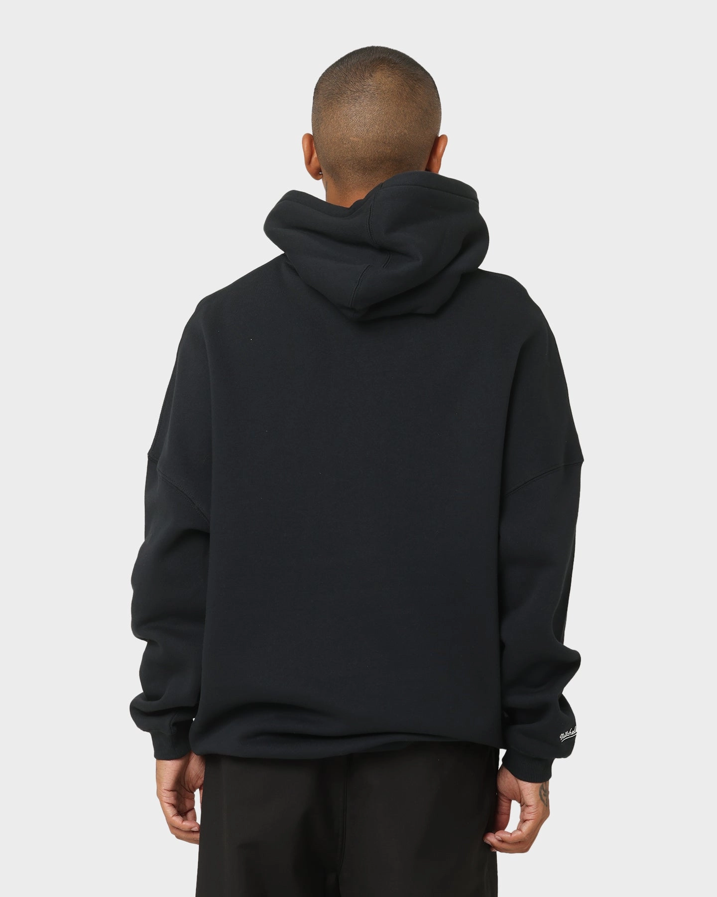 Mitchell & Ness Chicago Bulls XL Invert Arch Vintage Hoodie Faded Black Double Layered Edges adults'