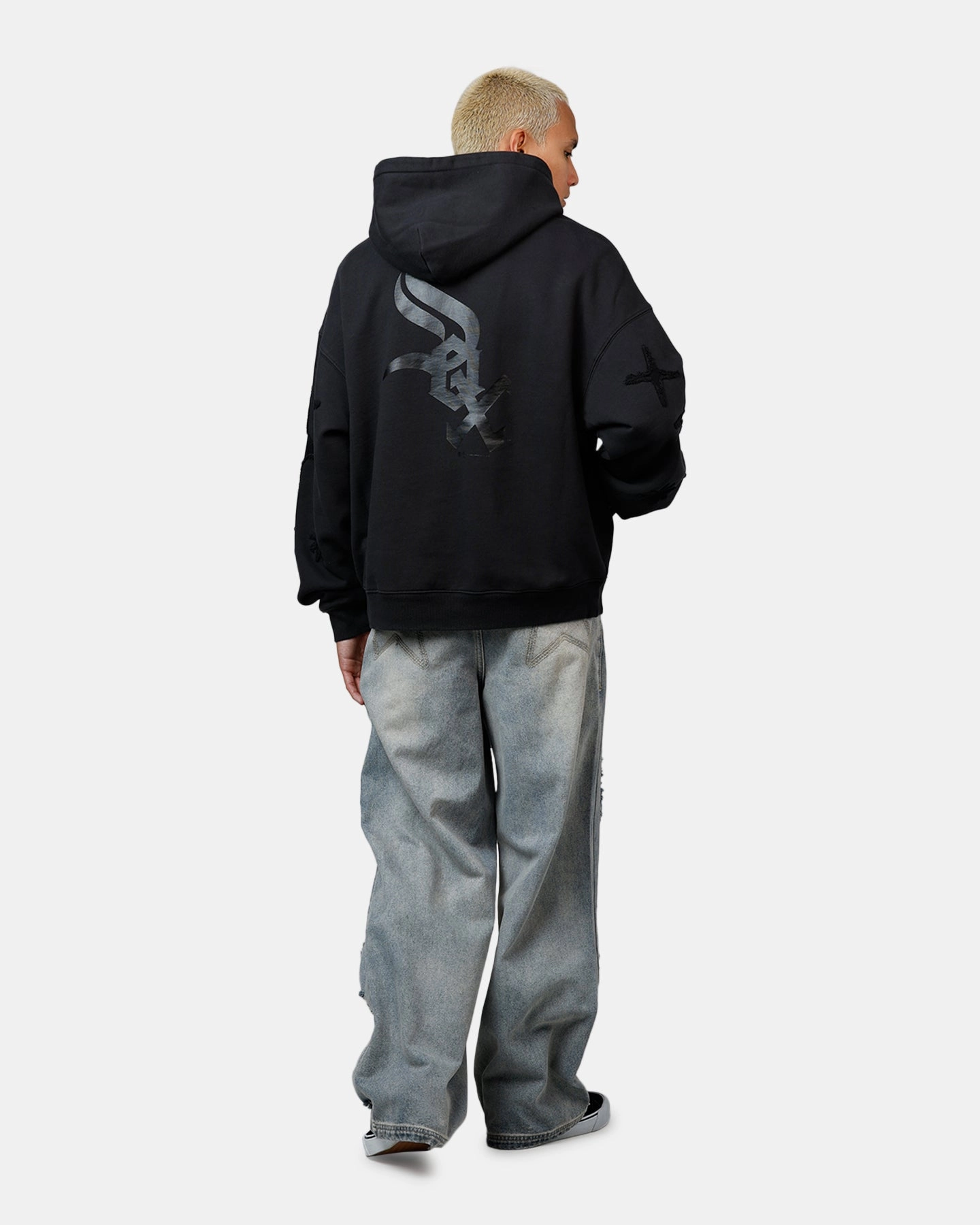 Dresser Workplace Use Mitchell & Ness Chicago White Sox Starburst Hoodie Faded Black