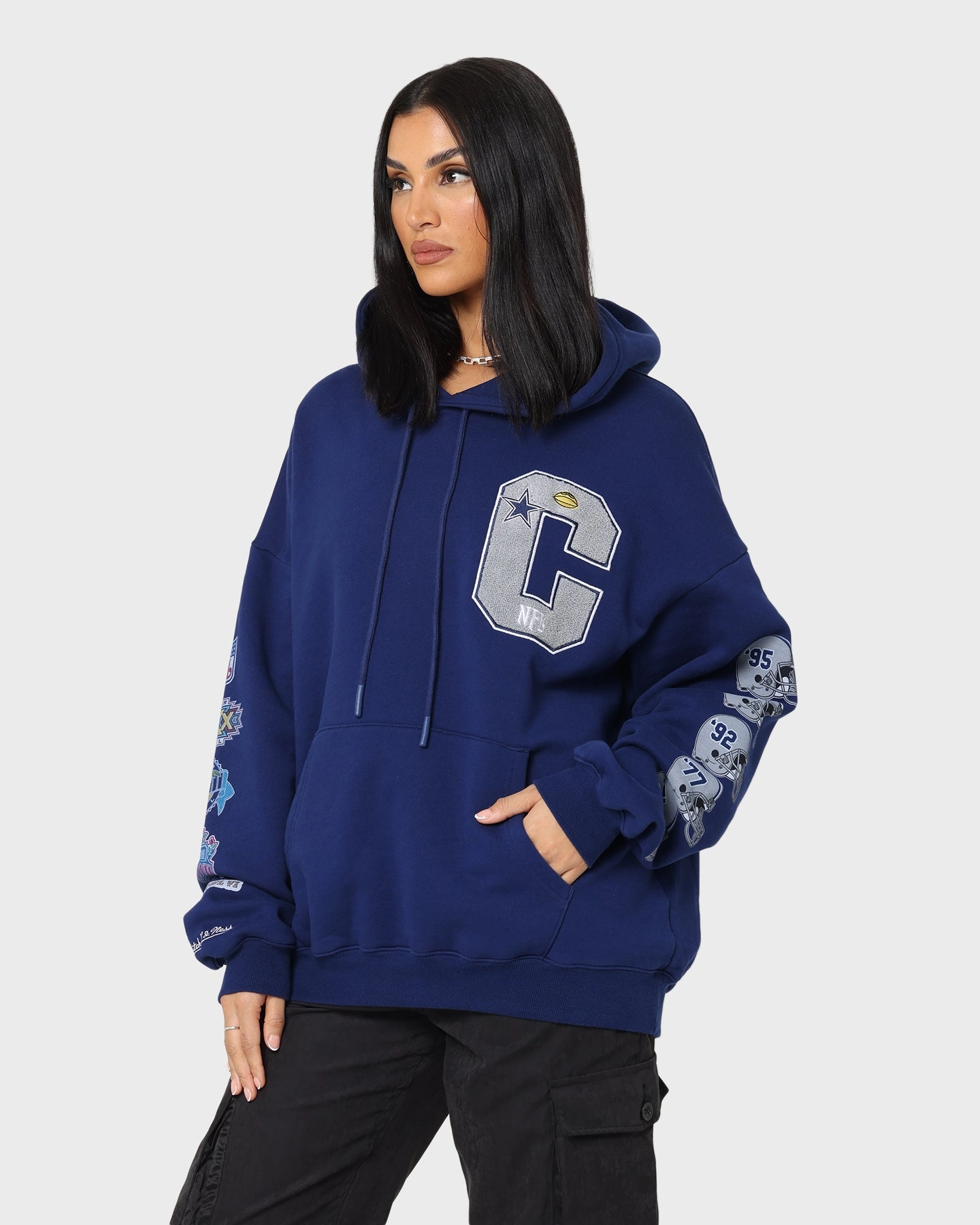 Mitchell & Ness Dallas Cowboys Superbowl Champions Hoodie Faded Navy Outdoor Adventure