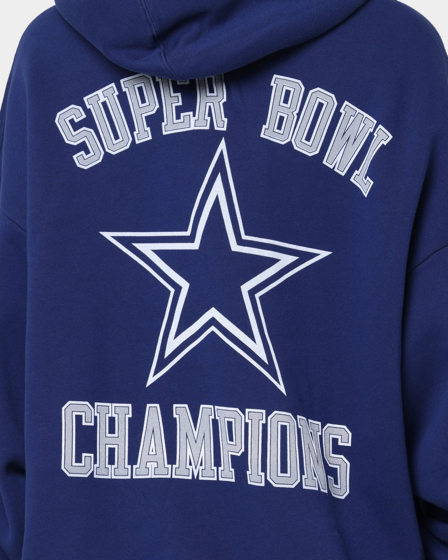 Premium Fit Mitchell & Ness Dallas Cowboys Superbowl Champions Hoodie Faded Navy