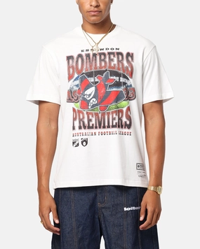 Mitchell & Ness Essendon Bombers Mascot T-Shirt Vintage White Modern Layer Essential Piece