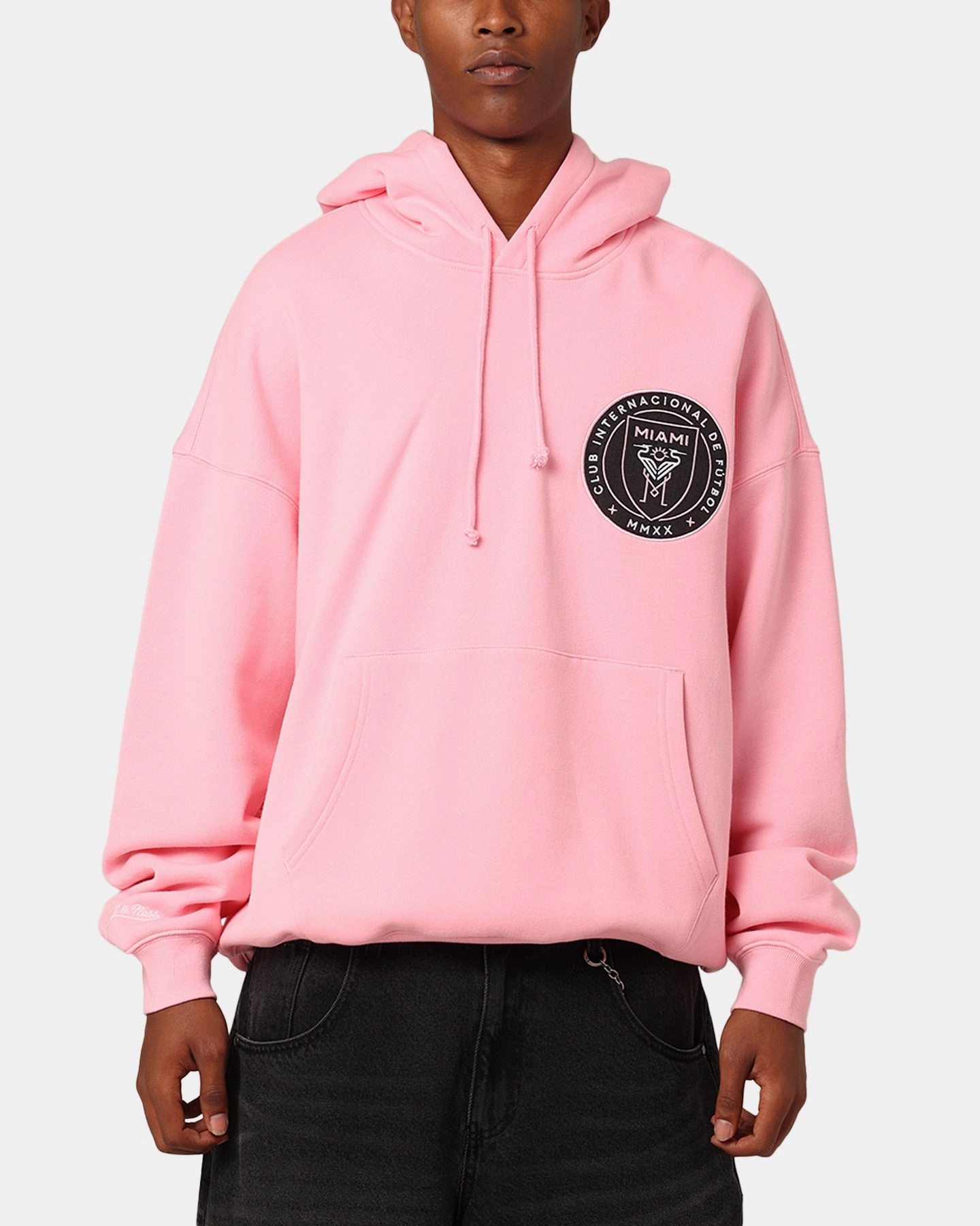 Mitchell & Ness Inter Miami CF Logo Hit Hoodie Light Pink Functional Outerwear