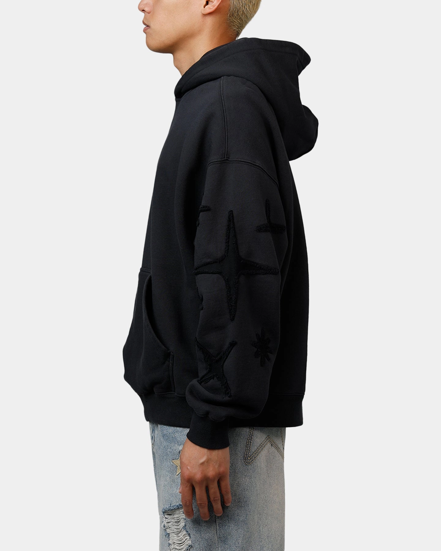 Mitchell & Ness Las Vegas Raiders Crossover Hoodie Black Front Pouch