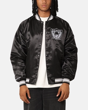 Adjustable Hem System Multipanel Construction Mitchell & Ness Las Vegas Raiders Lightweight Satin Jacket Black