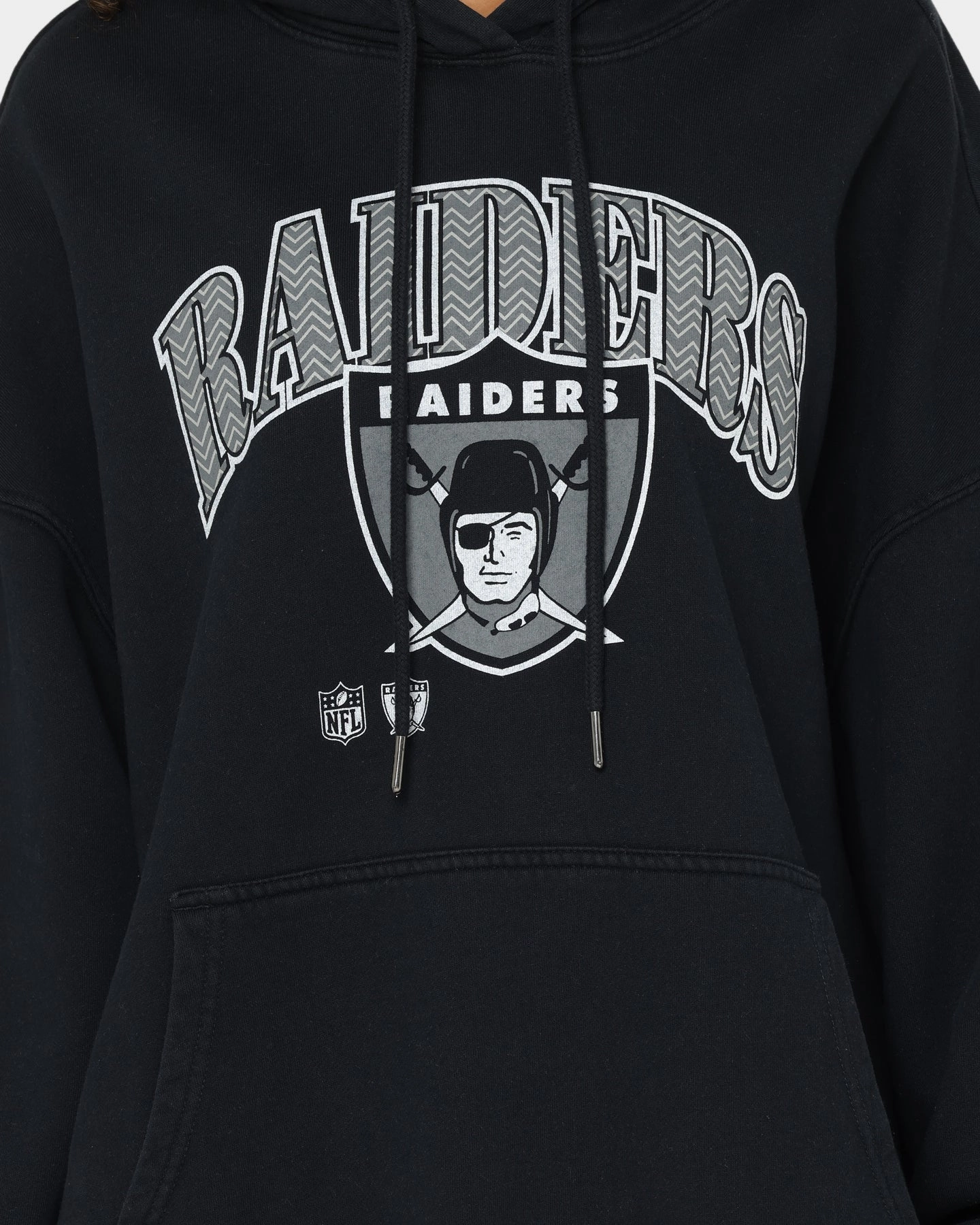 Mitchell & Ness Las Vegas Raiders Point Guard Hoodie Faded Black Layering Compatible Thermolite Insulation