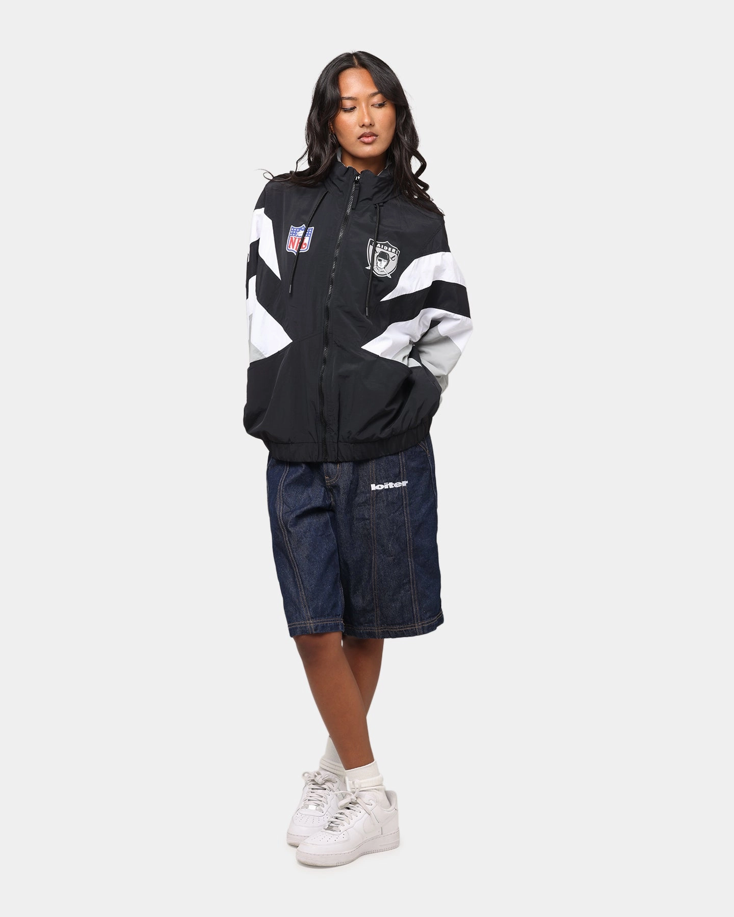 Grace Mitchell & Ness Las Vegas Raiders Spray Jacket Black/Grey