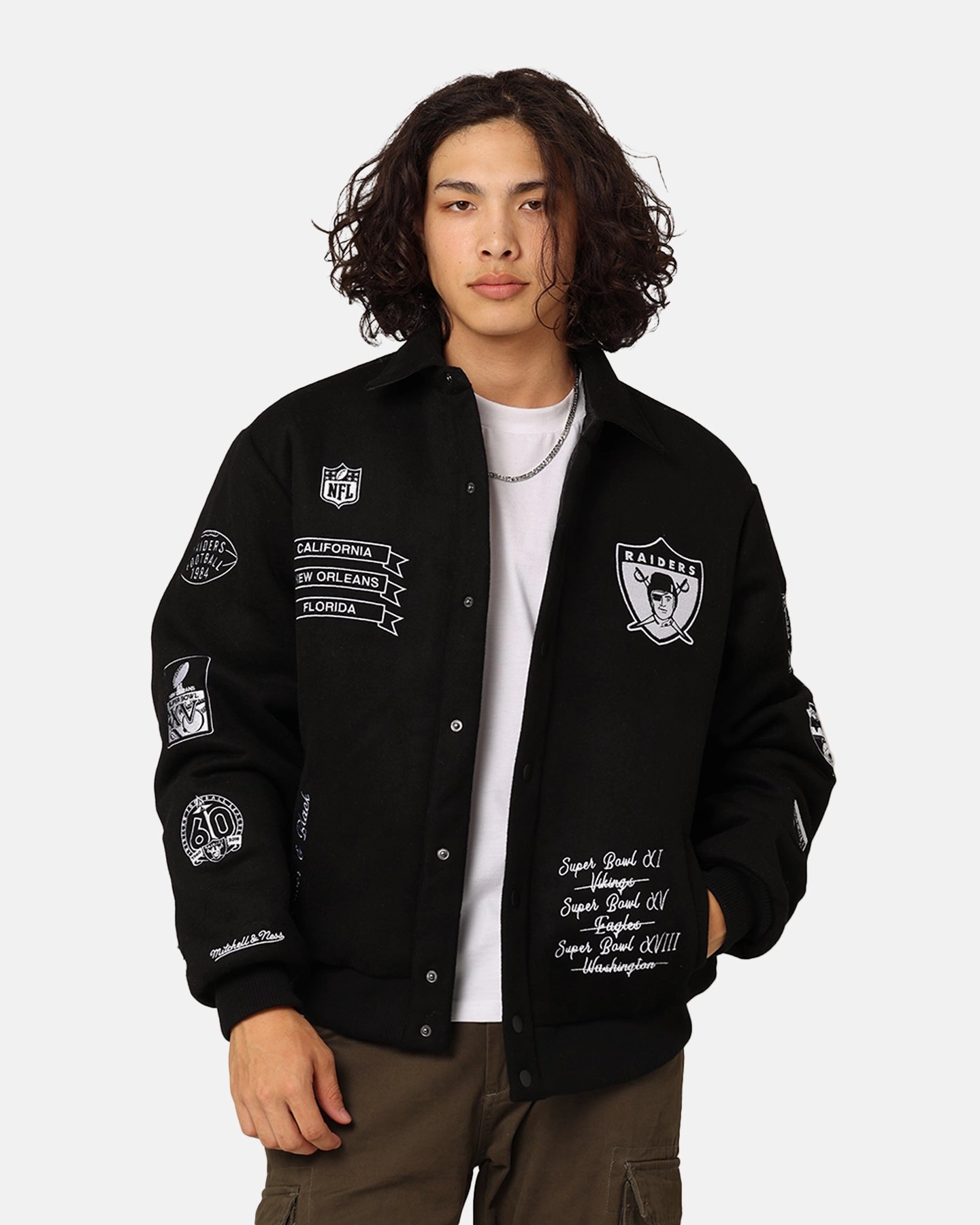 Mitchell & Ness Las Vegas Raiders Super Bowl Champs Jacket Black Unique Piece