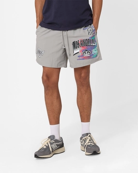 Mitchell & Ness Los Angeles Kings Nylon Shorts Grey Low Profile Closure System Anti Static Finish