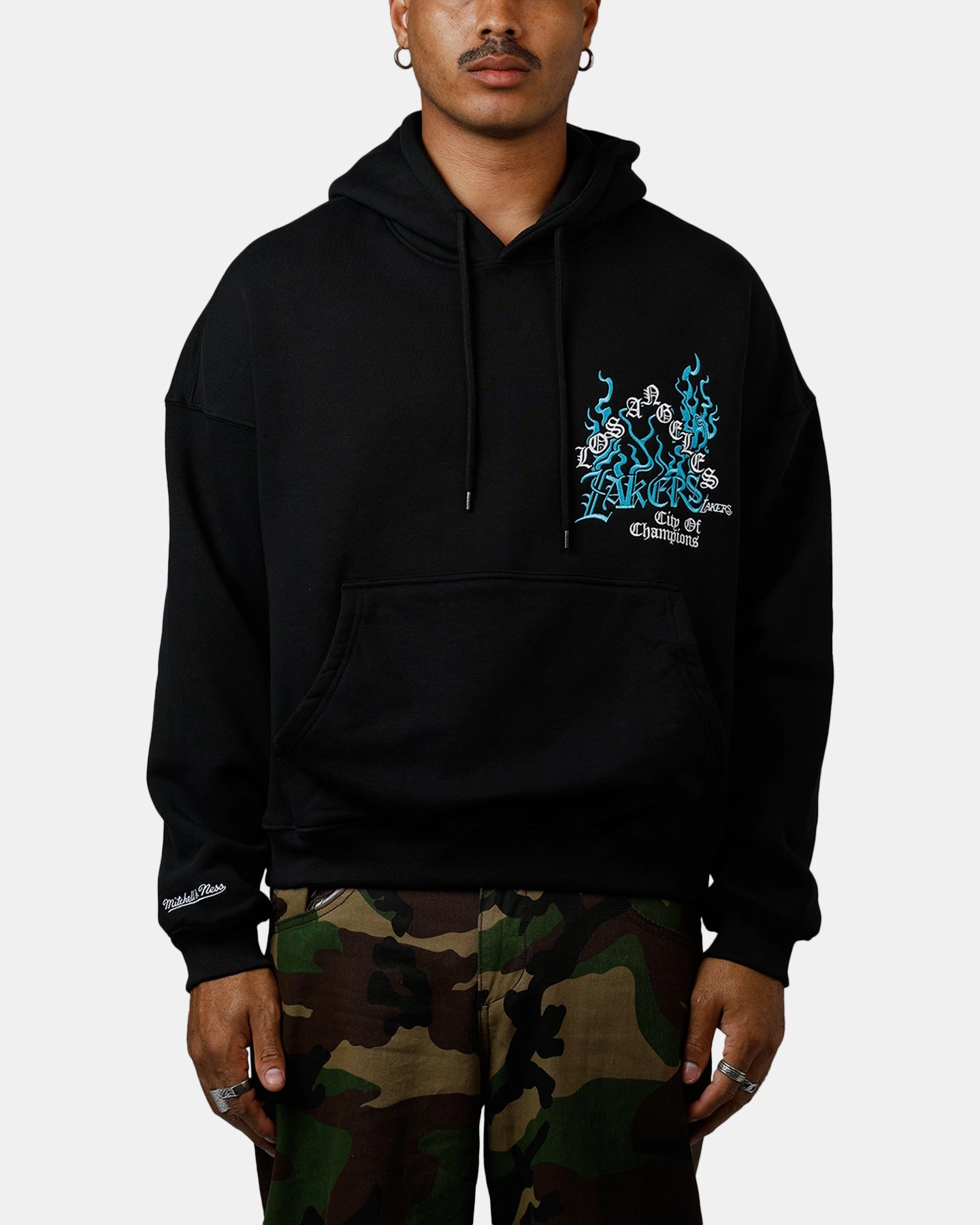 Organic Fibers Mitchell & Ness Los Angeles Lakers City Of Champions Hoodie Black