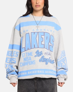 Mitchell & Ness Los Angeles Lakers Letterform Crewneck Grey Marle Cold Day Ready