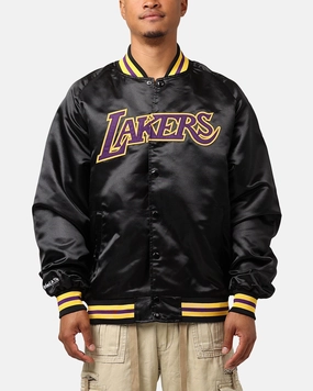Recycled Material Condition Mitchell & Ness Los Angeles Lakers Lightweight Satin Jacket Black