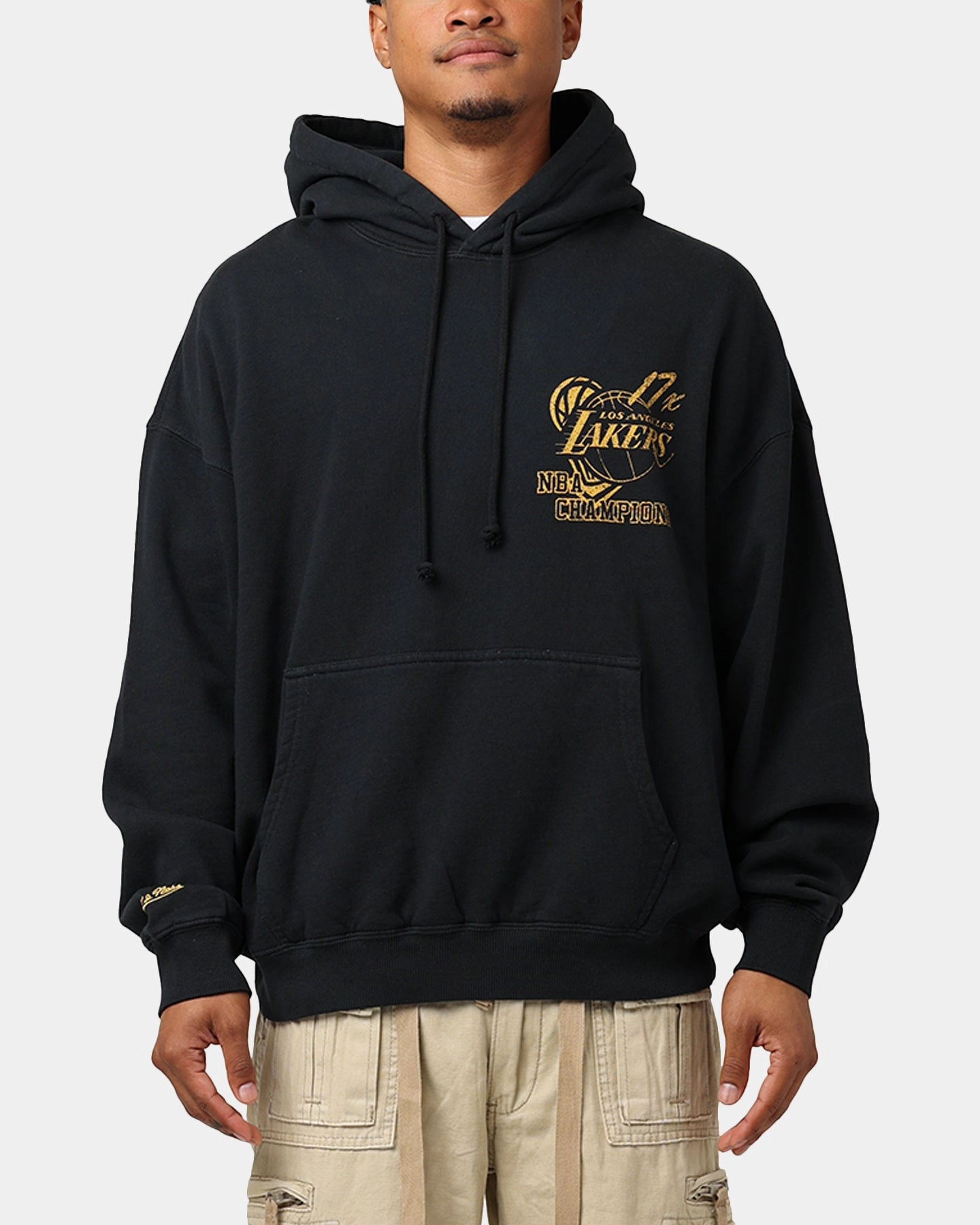 Period Mitchell & Ness Los Angeles Lakers Rings Hoodie Faded Black