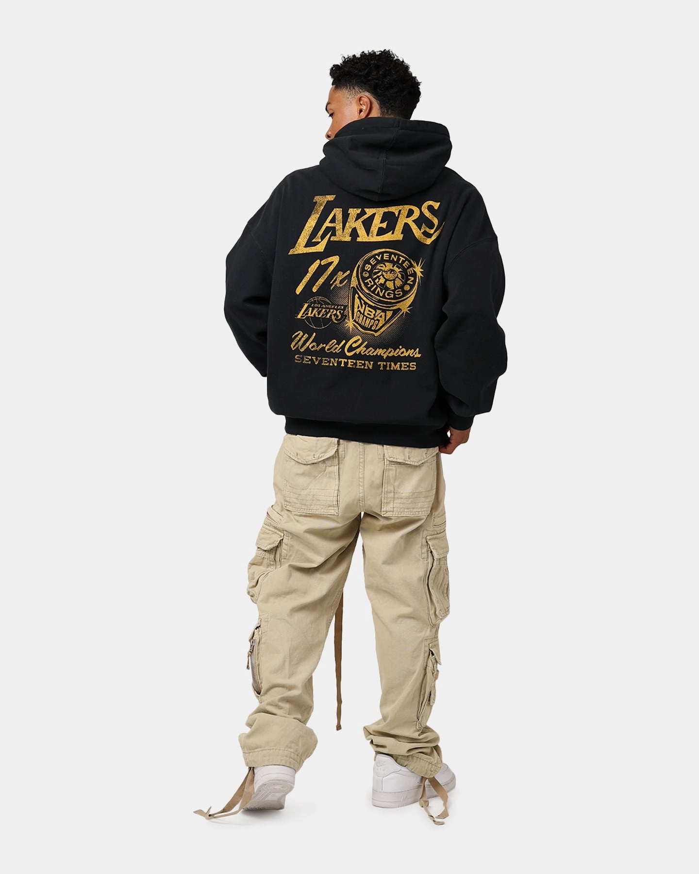 Mitchell & Ness Los Angeles Lakers Rings Hoodie Faded Black Triumph Light Comfort