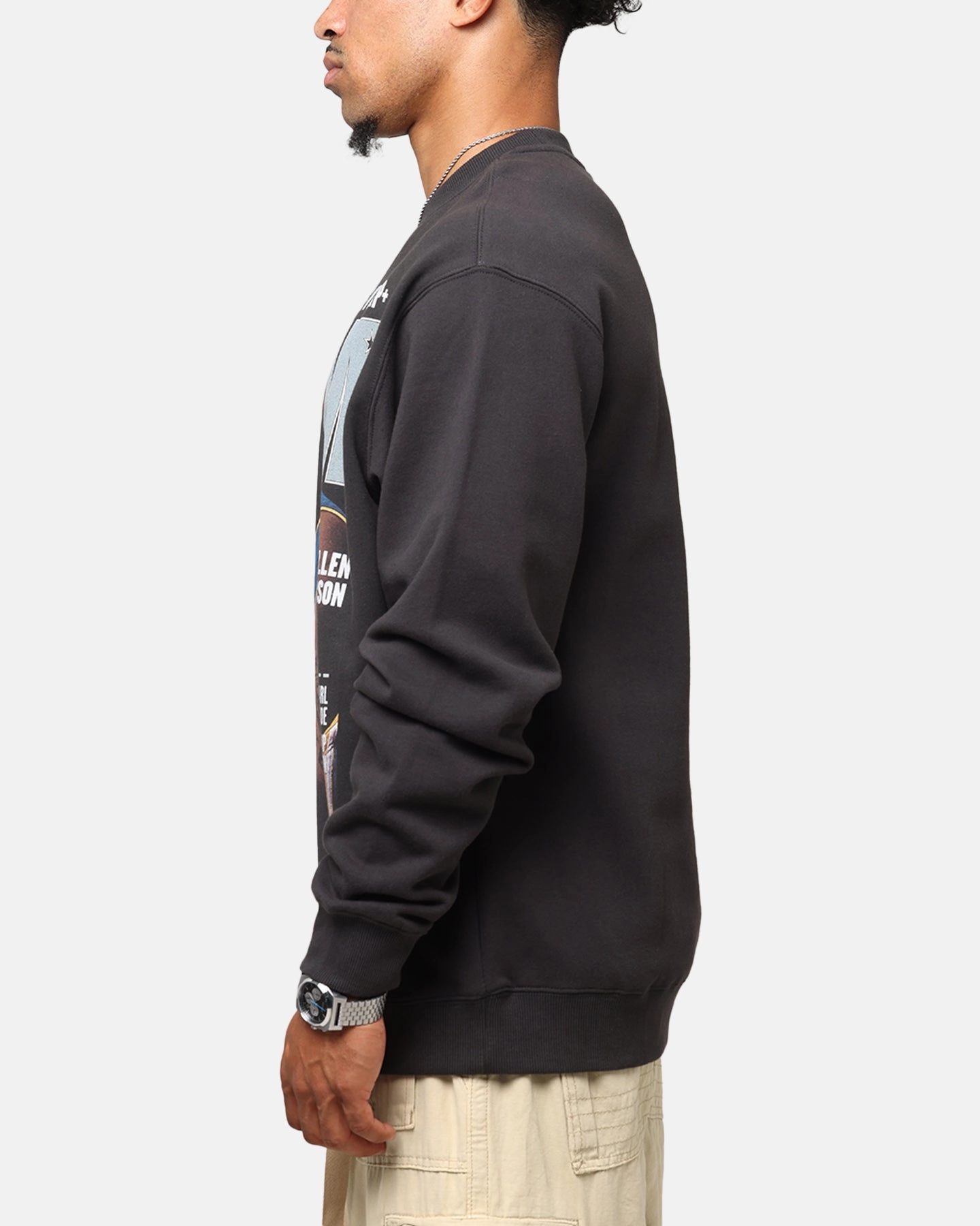 Mitchell & Ness Los Angeles Lakers Shaquille O'Neal Slam Magazine Crewneck Faded Black Knitted Design