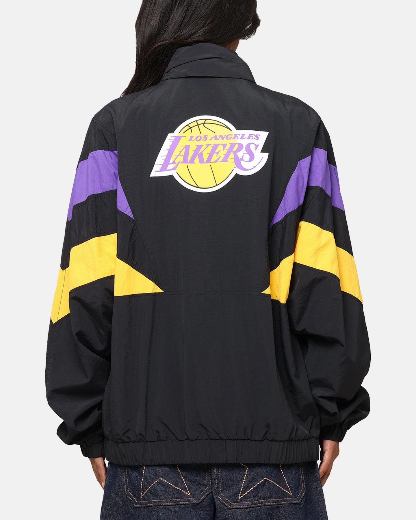 Daily Use suitable for extreme sports Mitchell & Ness Los Angeles Lakers Spray Jacket Black/Purple/Yellow