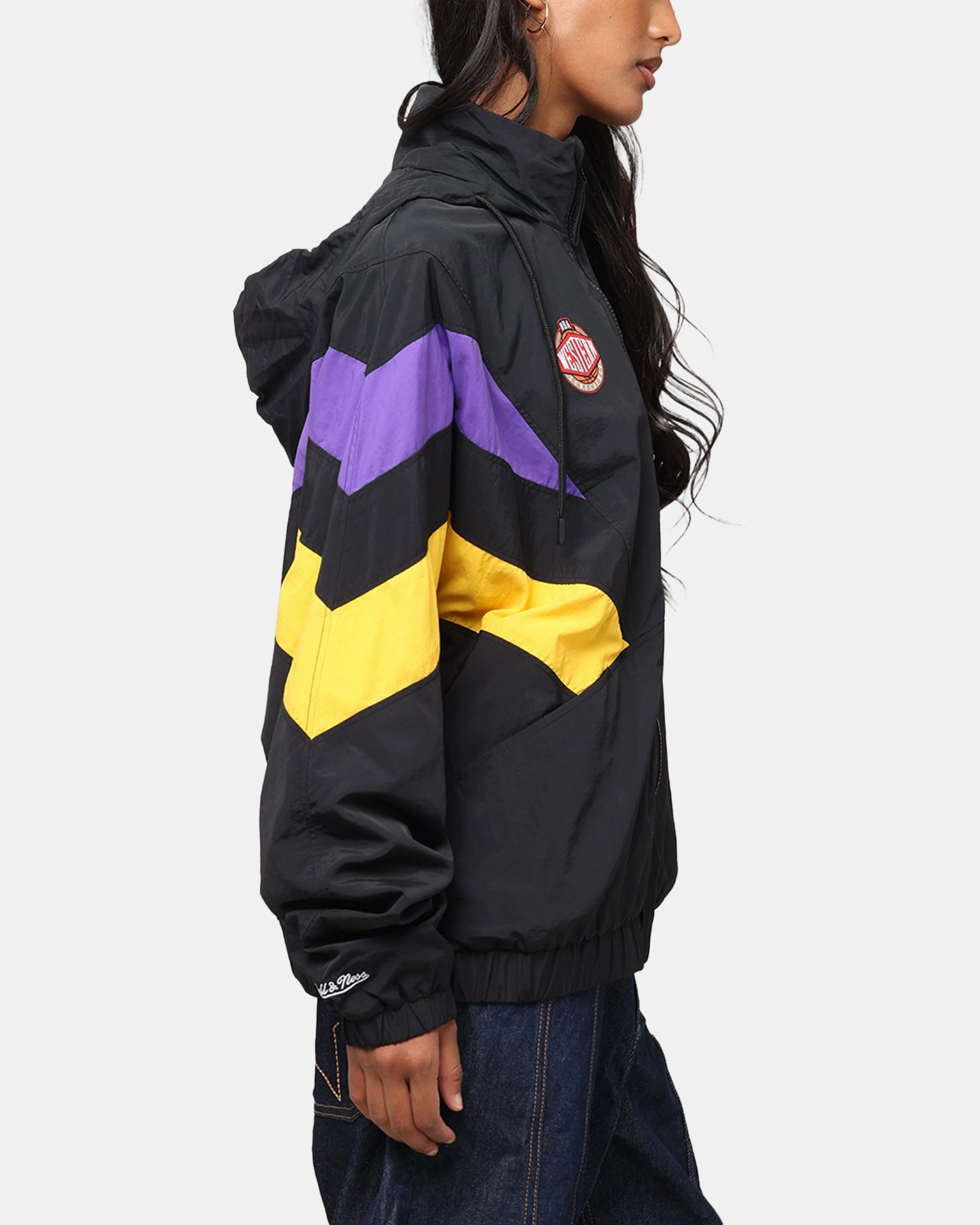 Construct Flexible Mobility Mitchell & Ness Los Angeles Lakers Spray Jacket Black/Purple/Yellow