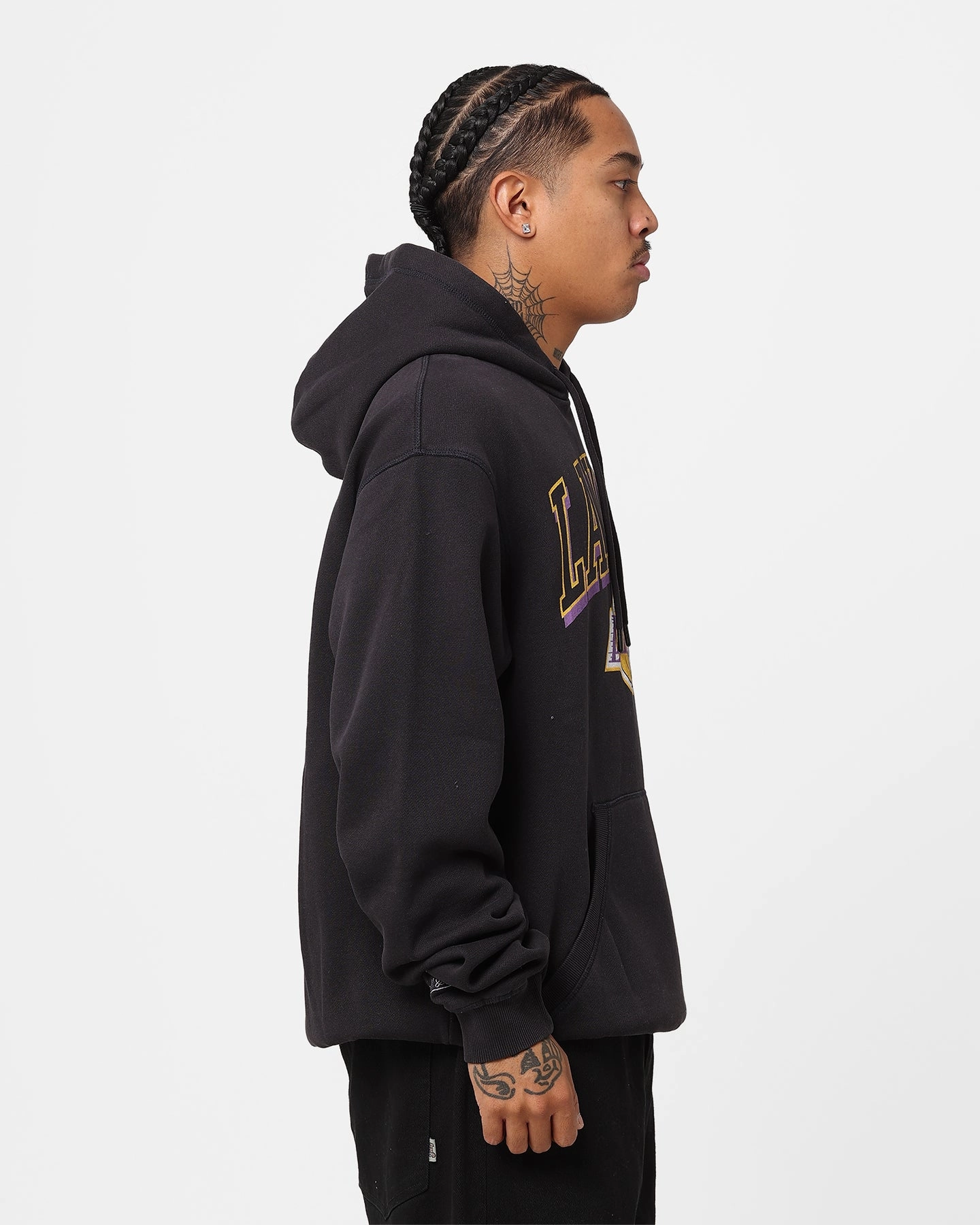 hunting sports event Mitchell & Ness Los Angeles Lakers Vintage Keyline Logo Hoodie Faded Raven
