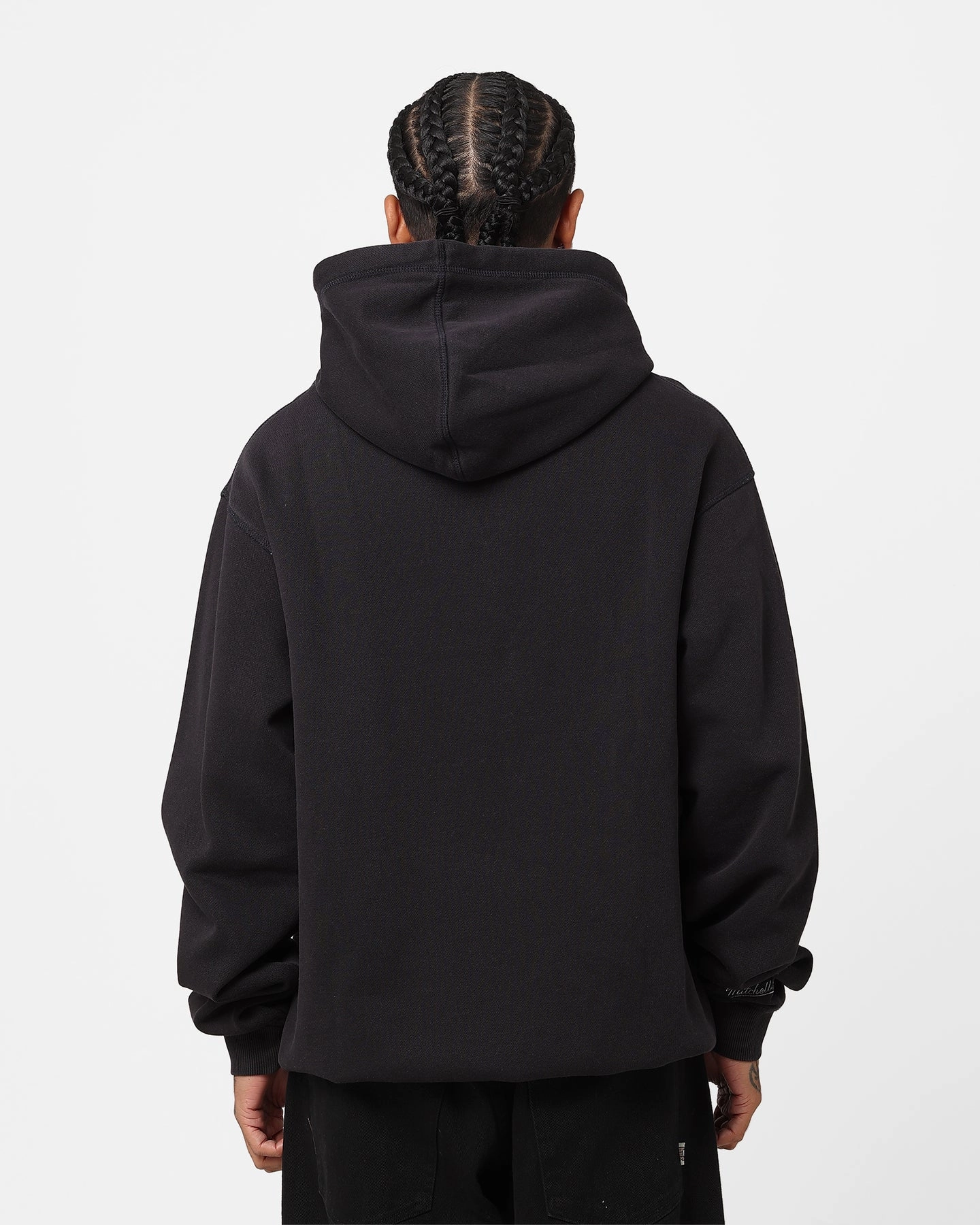 Mitchell & Ness Los Angeles Lakers Vintage Keyline Logo Hoodie Faded Raven Non Restrictive Silhouette futuristic