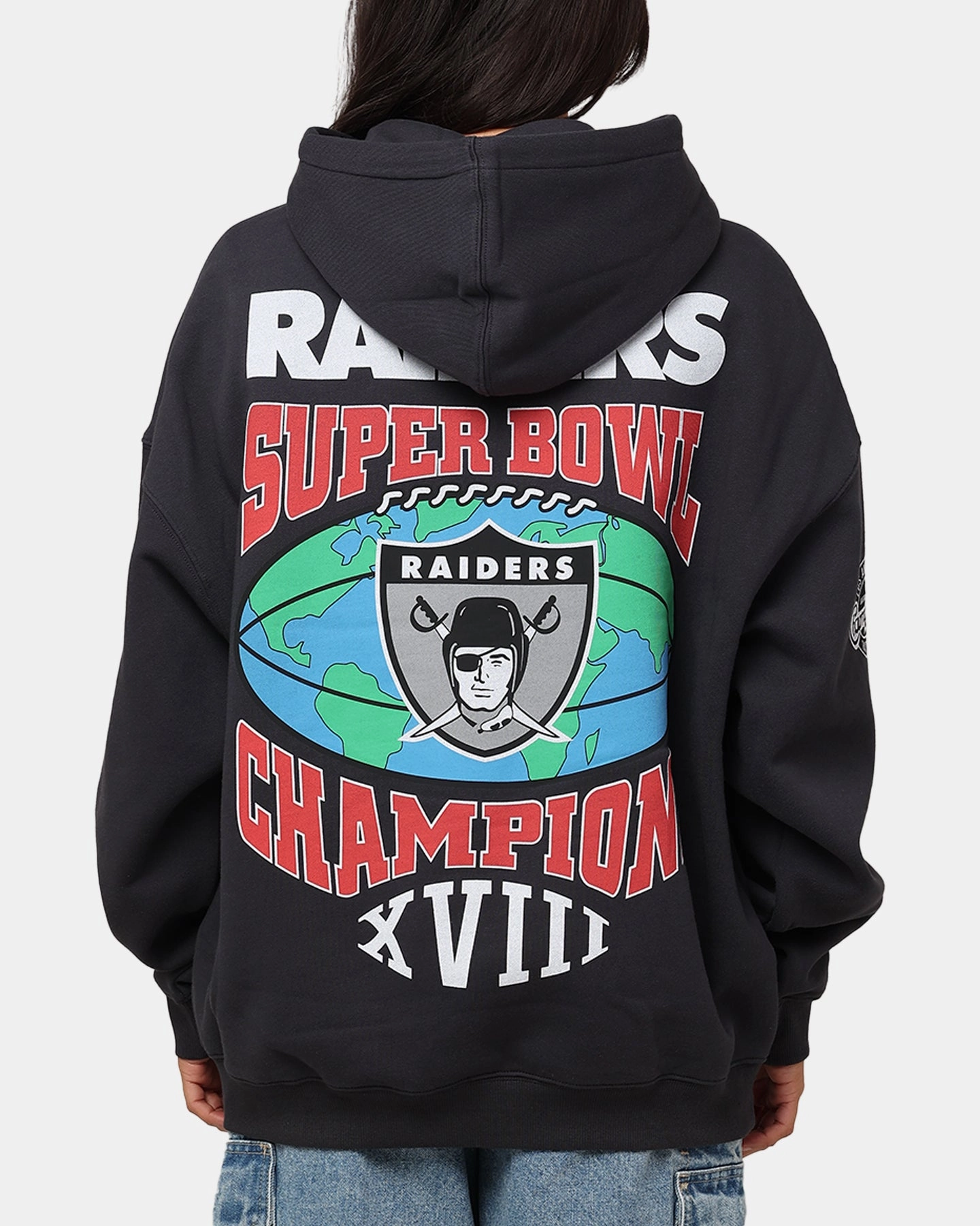 Mitchell & Ness Los Angeles Raiders Super Bowl World Hoodie Faded Black Procedure Save