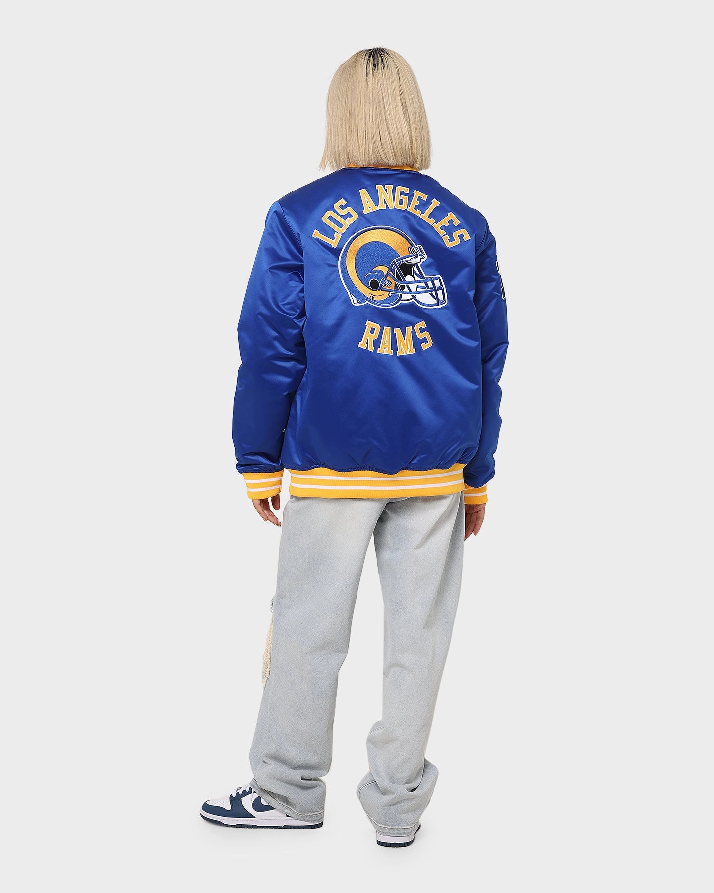 Purse Mitchell & Ness Los Angeles Rams Heavyweight Satin Jacket Royal