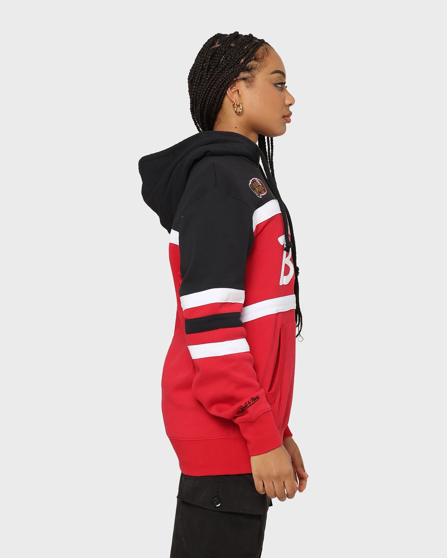 Mitchell & Ness Men's Chicago Bulls Head Coach Hoodie Black Recycled Polyester Blend