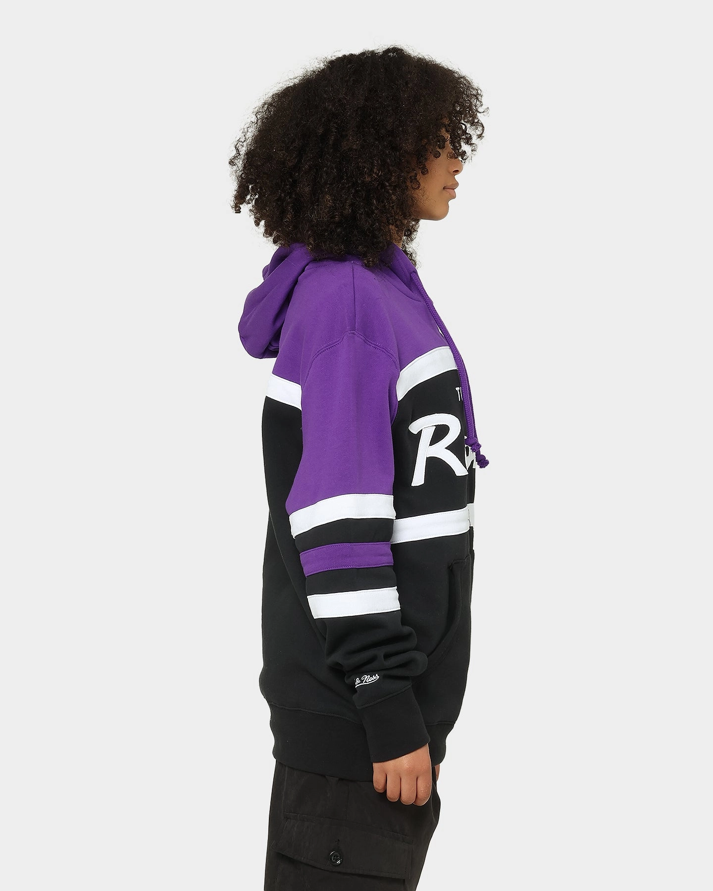 Illustrate Mitchell & Ness Men's Toronto Raptors Head Coach Hoodie Black/Purple