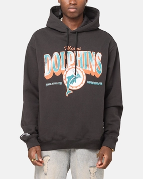 Quick Drying Mitchell & Ness Miami Dolphins Arch Hoodie Faded Black