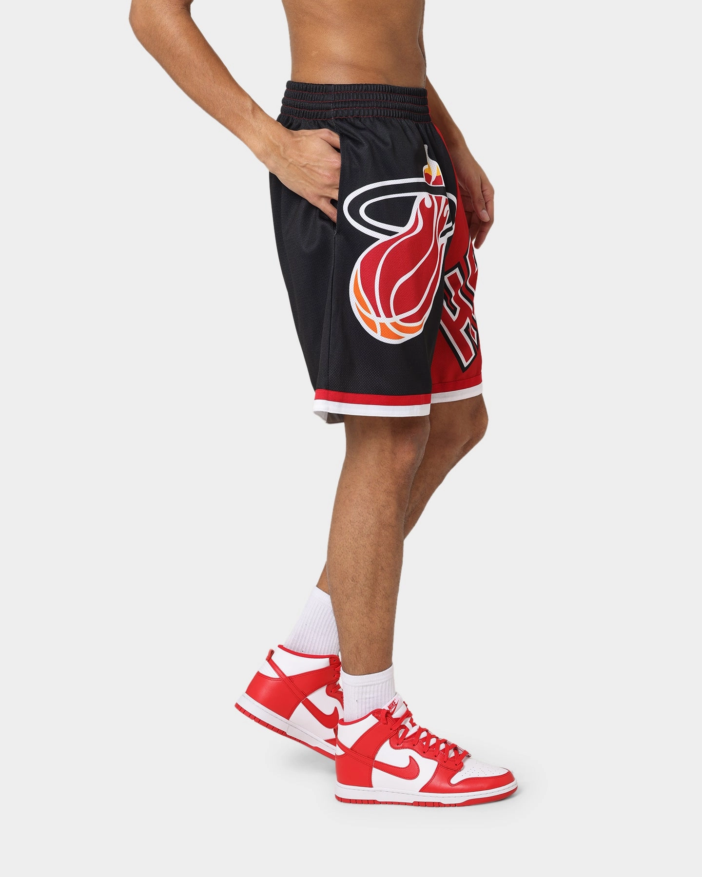 sports industry Mitchell & Ness Miami Heat Big Face 5.0 Shorts Black
