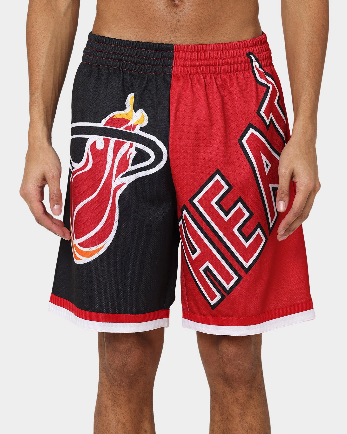 Gym apparel souvenir choice Mitchell & Ness Miami Heat Big Face 5.0 Shorts Black