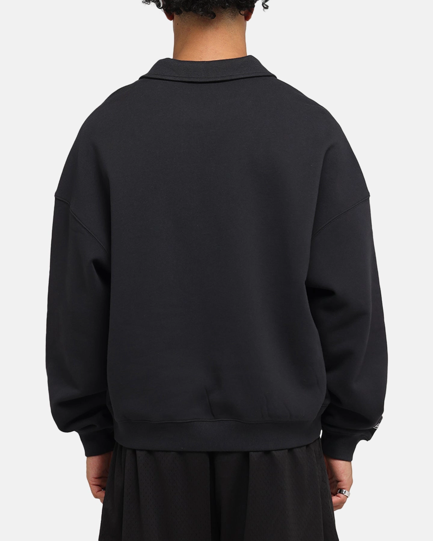 Casual Essentials Simple Chic Mitchell & Ness New York Knicks Boxy Quarter Zip Crewneck Faded Black