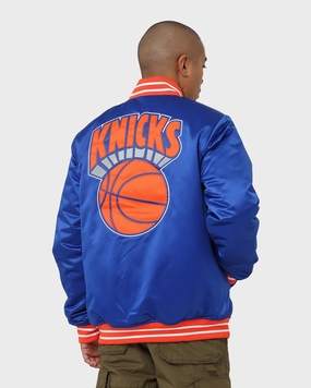 Safari LaserCut Ventilation Zones Mitchell & Ness New York Knicks Heavyweight Satin Jacket Royal
