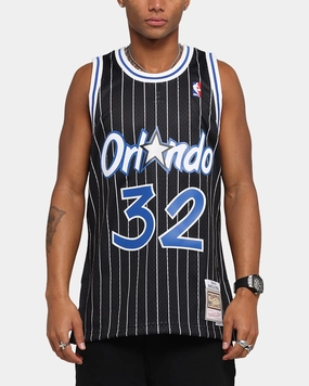 Mitchell & Ness Orlando Magic Shaquille O'Neal '94-'95 #32 Alternate Swingman Jersey Black/White Smart Casual loose fitting