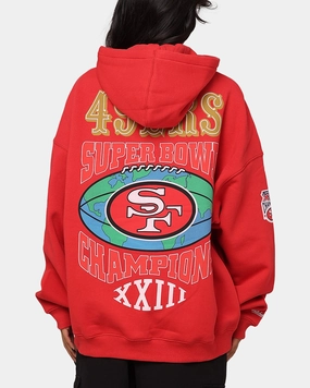 Mitchell & Ness San Francisco 49ers Super Bowl World Hoodie Faded Red Benefit sports event