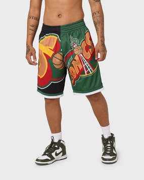 Gothic style Mitchell & Ness Seattle Supersonics Big Face Shorts 5.0 Black