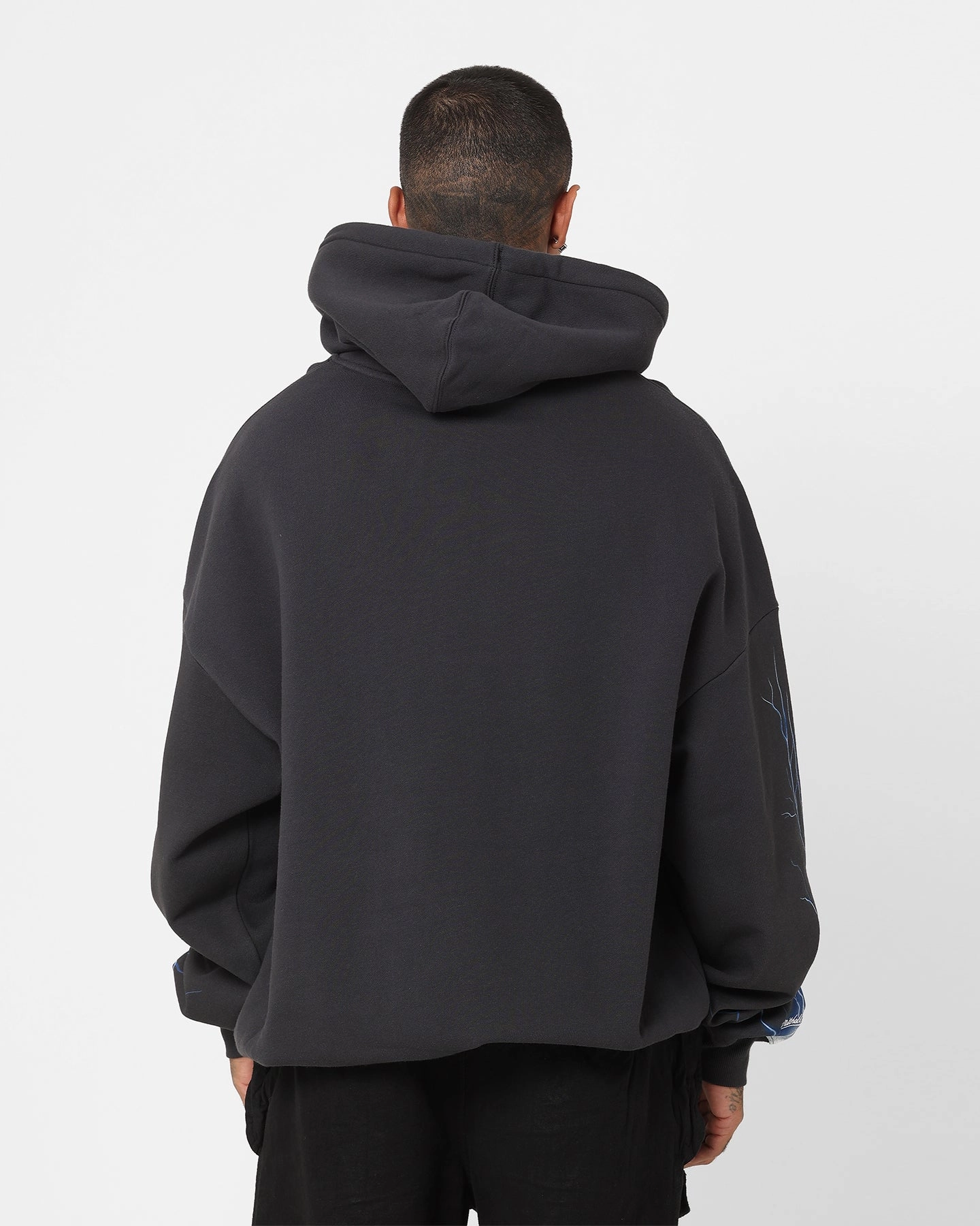 Breathable mesh lining Mitchell & Ness Seattle Supersonics Gary Payton and Shawn Kemp Strike Hoodie Faded Black