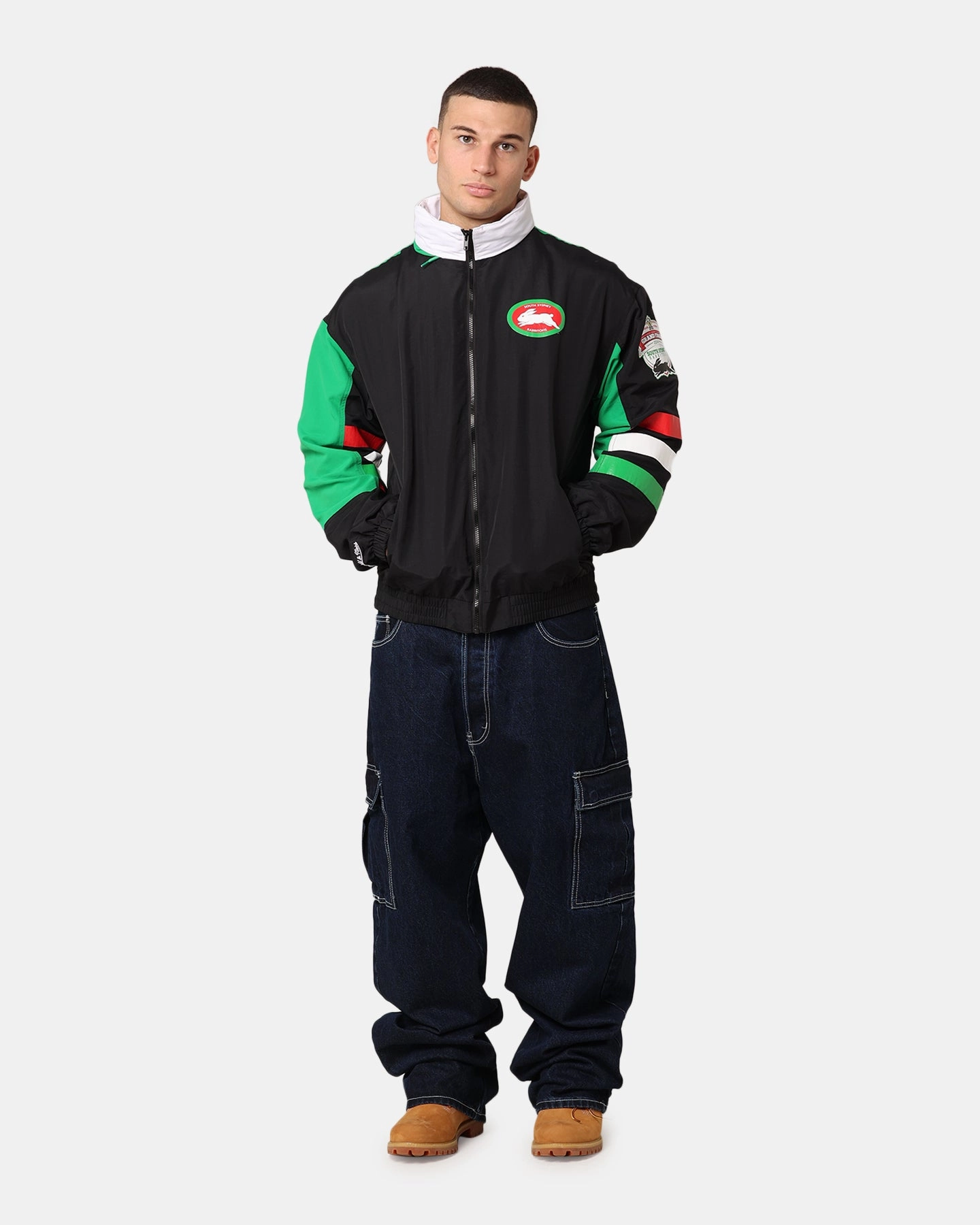 Mitchell & Ness South Sydney Rabbitohs 2014 Grand Final Spray Jacket Multicolour All Weather Versatility campfire