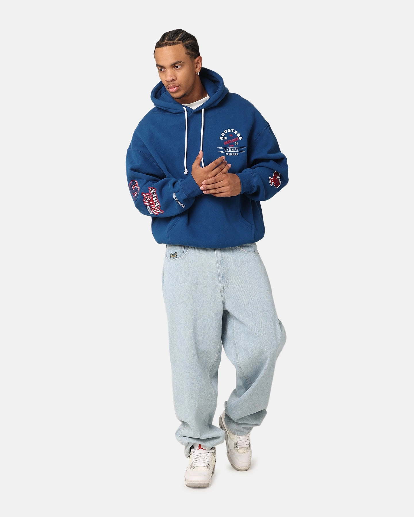 Mitchell & Ness Sydney Roosters 2002 Premiers Hoodie Navy birthday