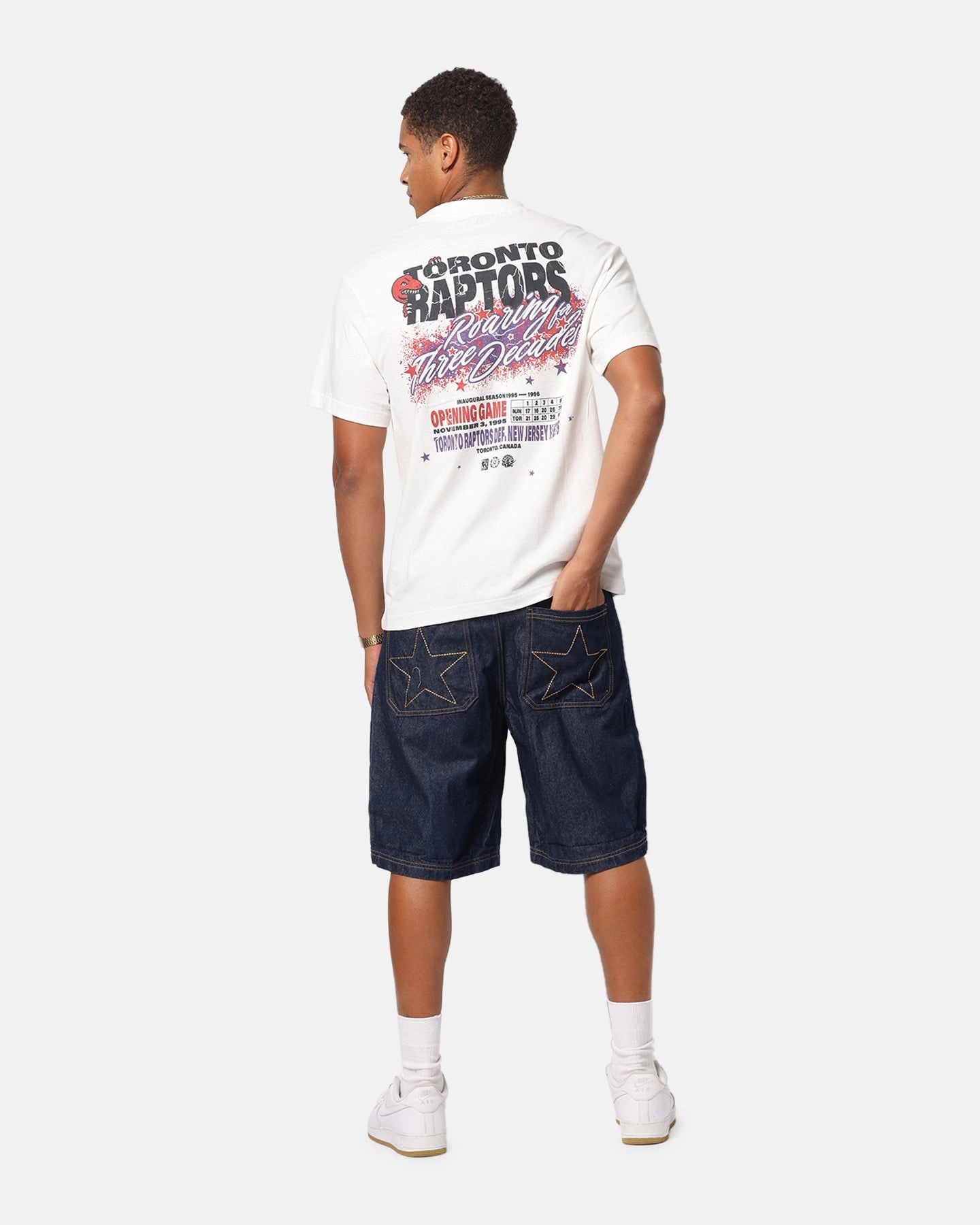 Mitchell & Ness Toronto Raptors Three Decades T-Shirt Vintage White Sporty Layer Look