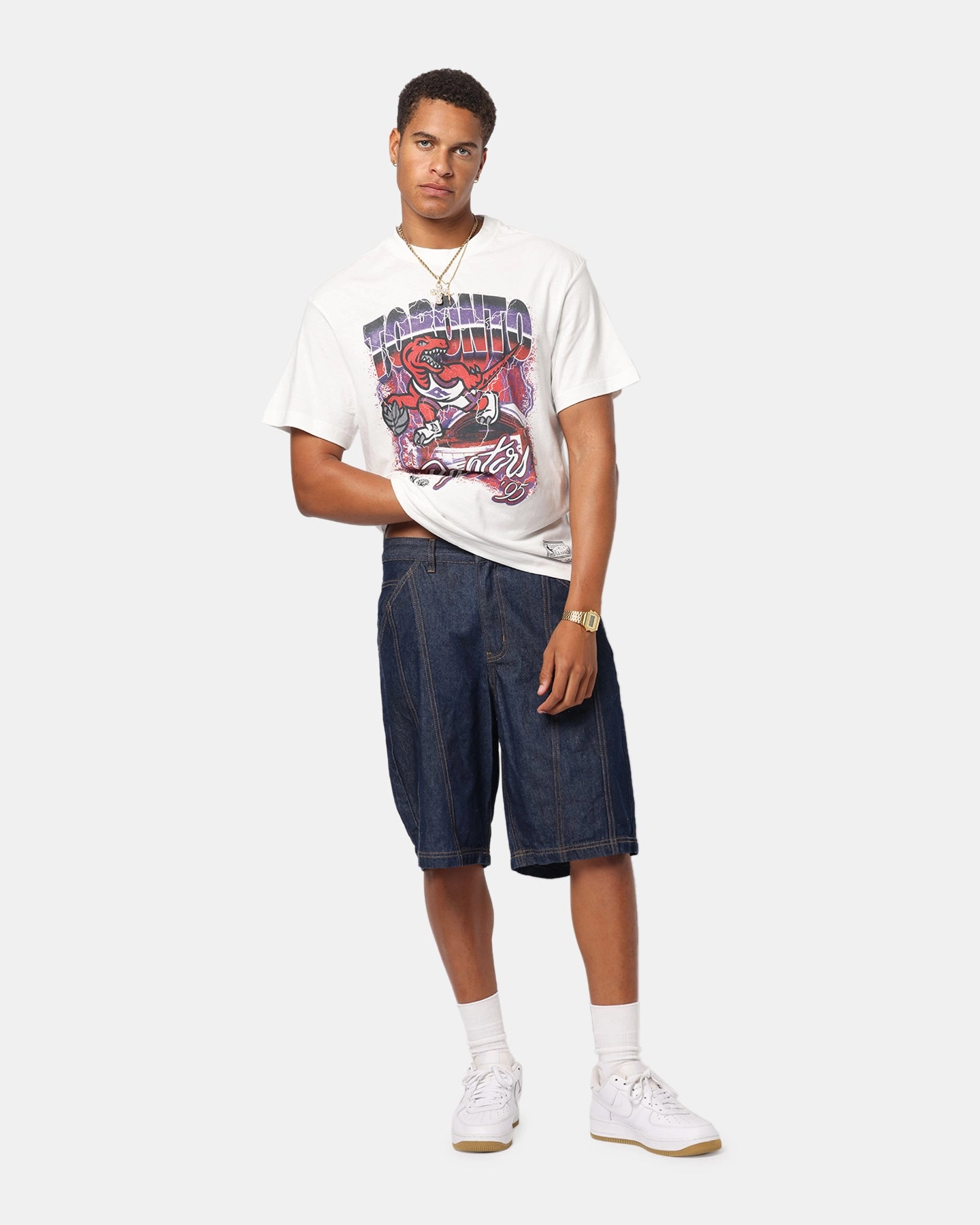 Mitchell & Ness Toronto Raptors Three Decades T-Shirt Vintage White Comfy Design Wedding