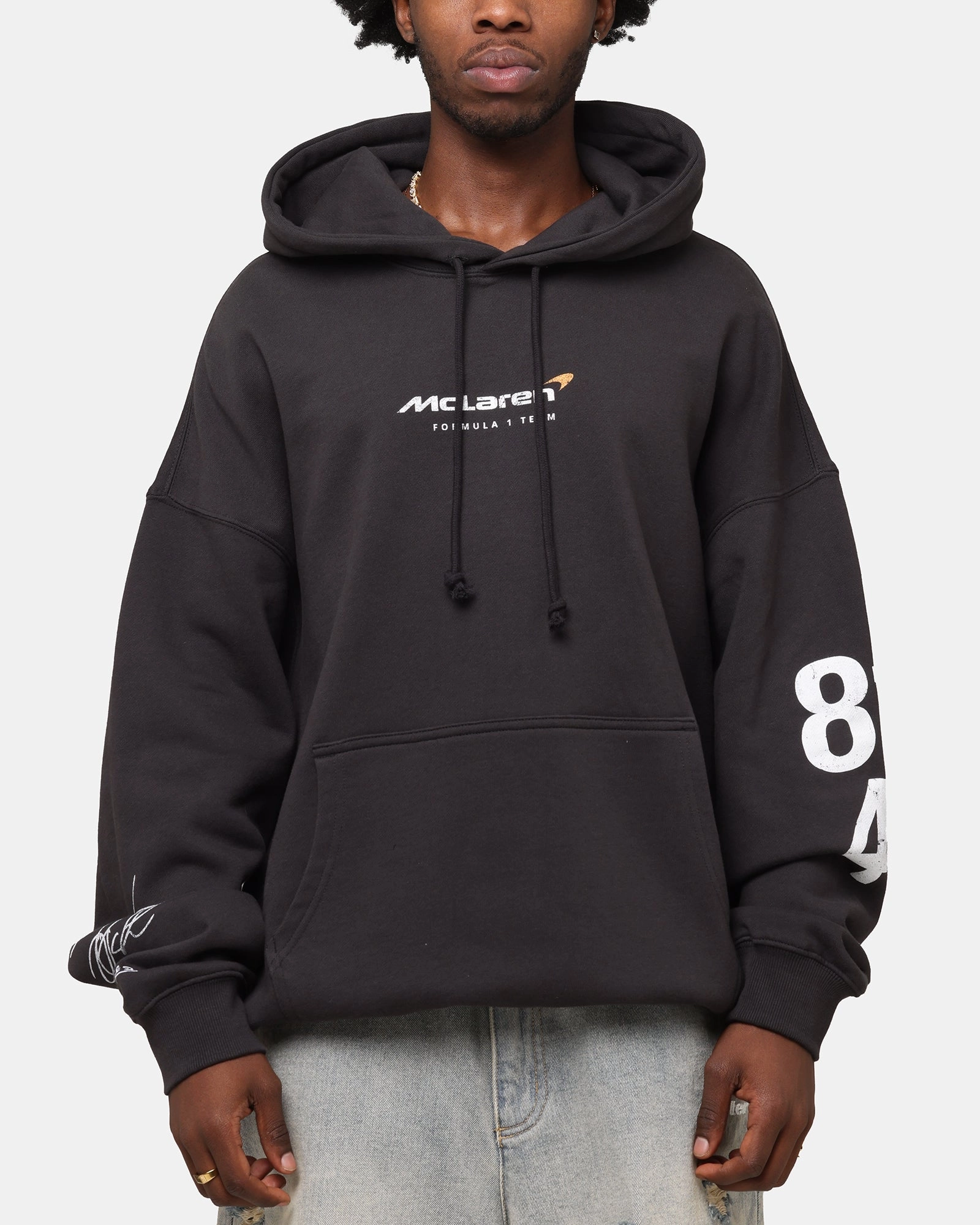 Windproof Construction Mitchell & Ness X Mclaren Teammates Hoodie Faded Black